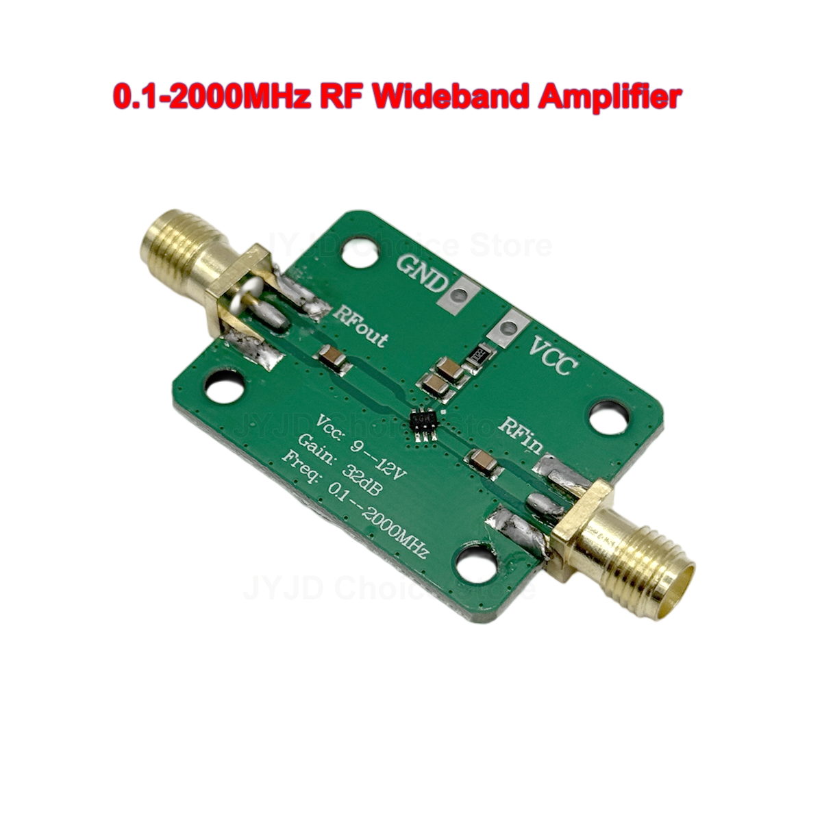 Amplificador de banda ancha RF de 0,1-2000MHz, amplificador de bajo ruido de 30dB de alta ganancia, placa de desarrollo LNA