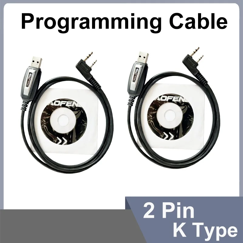 1/2 SZT. Kabel USB do Programowania UVK5 UVK6 5RPlus Baofeng 18Pro 13Plus 17Plus V2 Kabel Programujący Oprogramowanie CD Akcesoria Radiowe