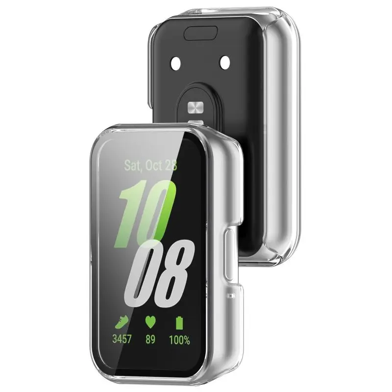 Tempered Glass Case For Samsung Galaxy Fit 3 Samrt Watch Strap Full Coverage Bumper  Protective Cover Screen Protector Fit3