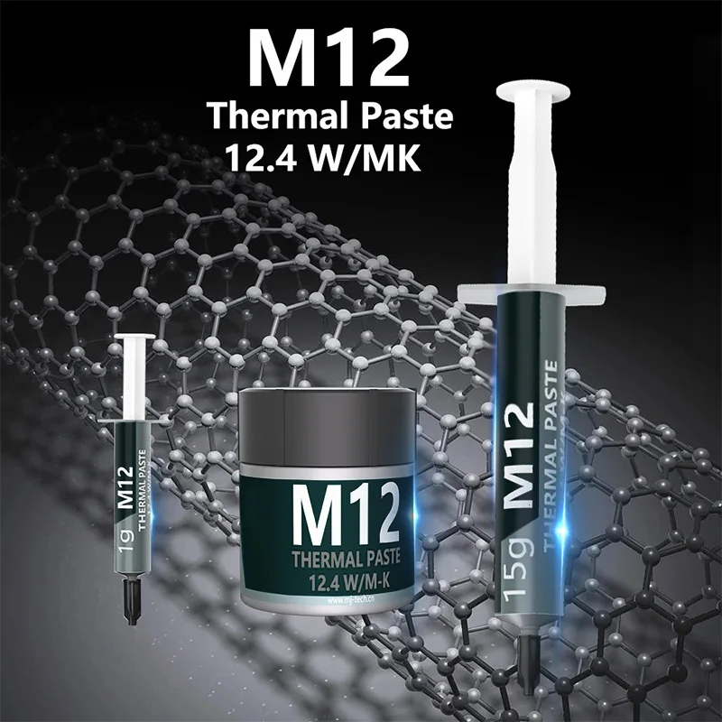 COOLCIRC Thermal Paste Performance Thermal Conductive Grease Paste 12.4 W/MK 1/4/8/15/30g For Game PC PS5 CPU GPU Cooling