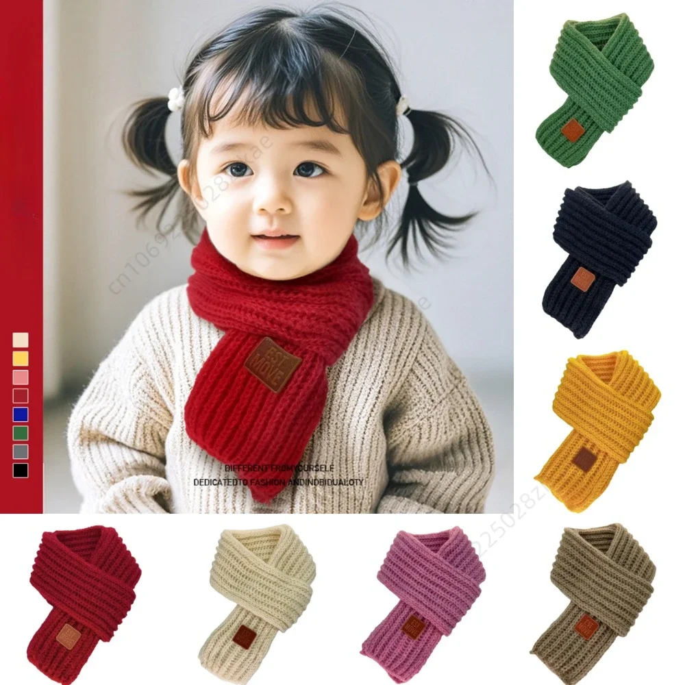 Bufanda de punto de invierno para bebé, bufanda cálida para niños y niñas, calentador de cuello para niños, chales suaves para bebé, ropa de invierno para bebé