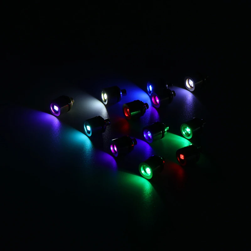 2Pcs Mini LED Light Key Chain Luminated Keyring Pendant Colorful Mini Electronic Light Keyring Flashlight Lamp Keychain
