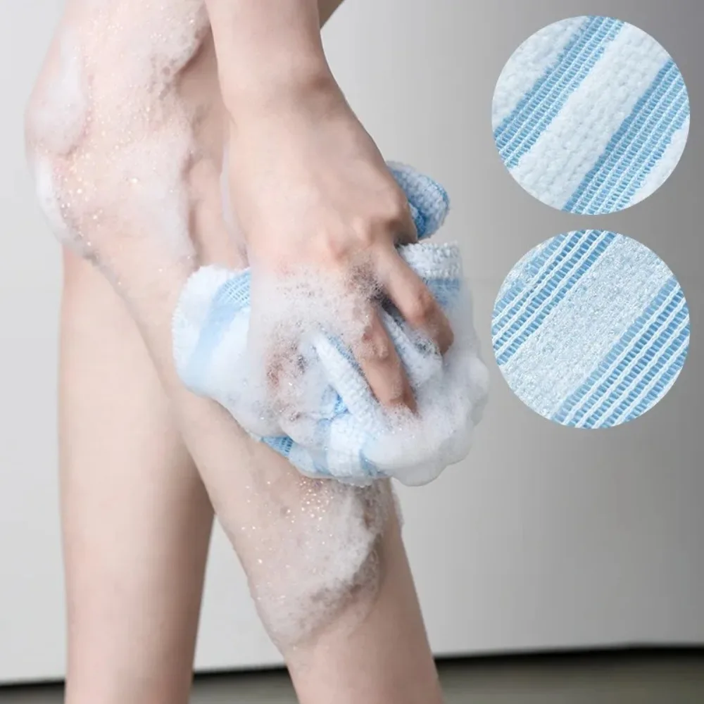 ญี่ปุ่นถู Washcloth Bath Scrubber ไนลอนผ้าเช็ดตัวแปรงสําหรับกลับ Exfoliating Body Scrub ฟองน้ําอาบน้ํา Body Wash Bath อุปกรณ์
