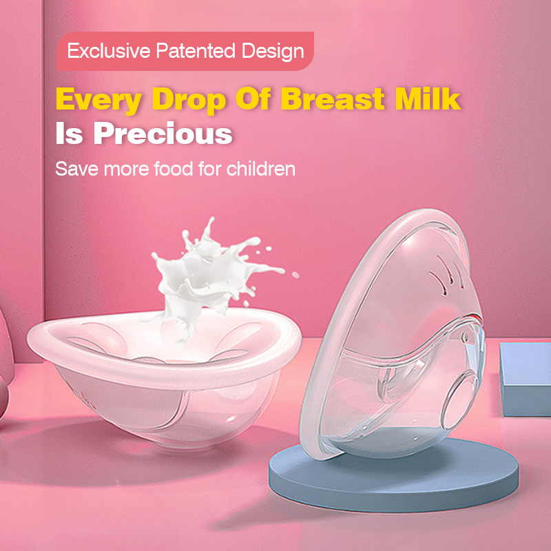 2pcs Wearable Milk Saver for Breastfeeding Manual Breastmilk Collector Silicone Breast Shell Milk Collection Cup
