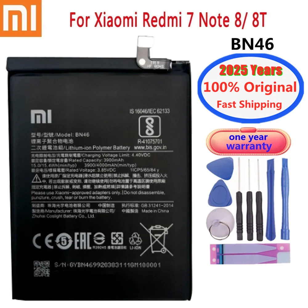2025 ปีแบตเตอรี่เดิมสําหรับXiaomi Mi Redmiหมายเหตุ 10 10S 10X 9 9S 9T K30 K40 K20 8 8T 7 5 5A Pro POCO X3 M3 F3 F2 Proแบตเตอรี่