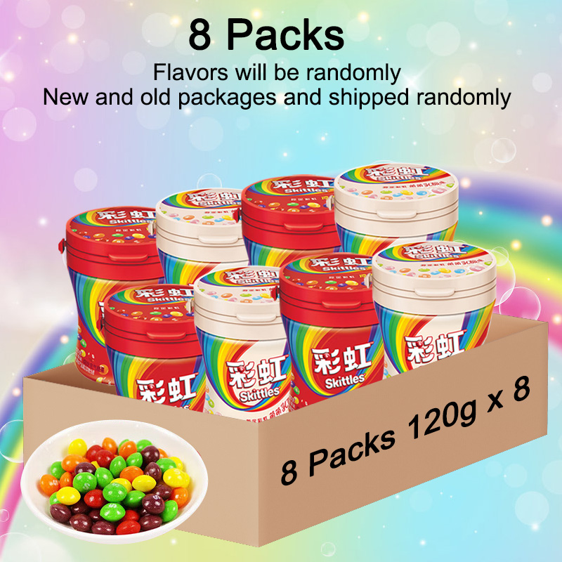 Skittles Candy Canned 4.24oz(120g)*8 Cans