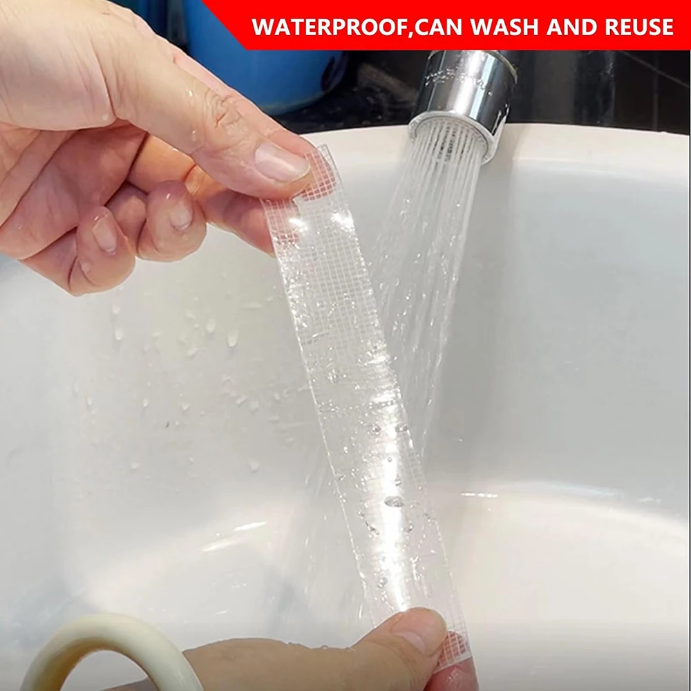 1–10 m doppelseitiges Nano-Klebeband, ultrastarker Klebstoff, transparent, abnehmbar, wasserdicht, extra starker Klebestreifen, robustes zweiseitiges Klebeband