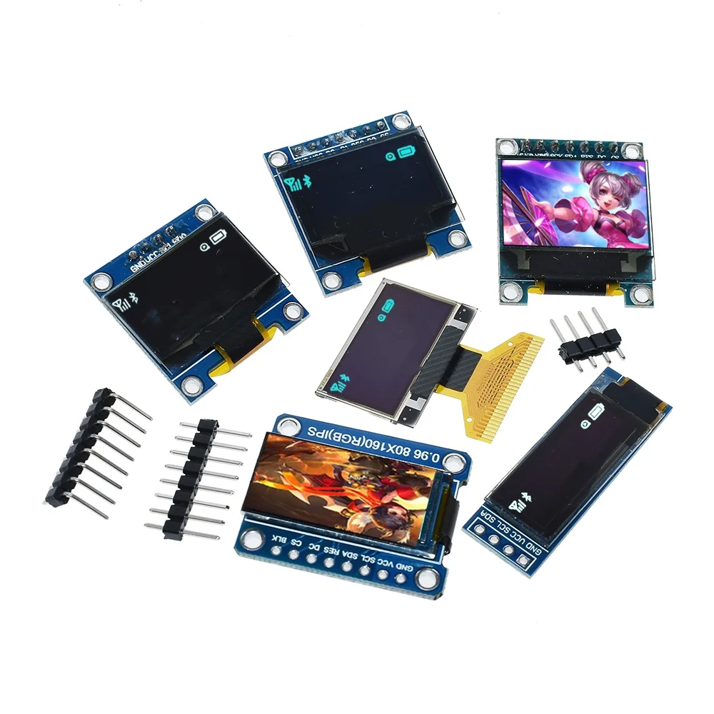 Yellow Blue color 4Pin 7Pin128X64 OLED LCD LED TFT Display Module For Arduino 0.91 0.95 0.96 I2C IIC Serial new original