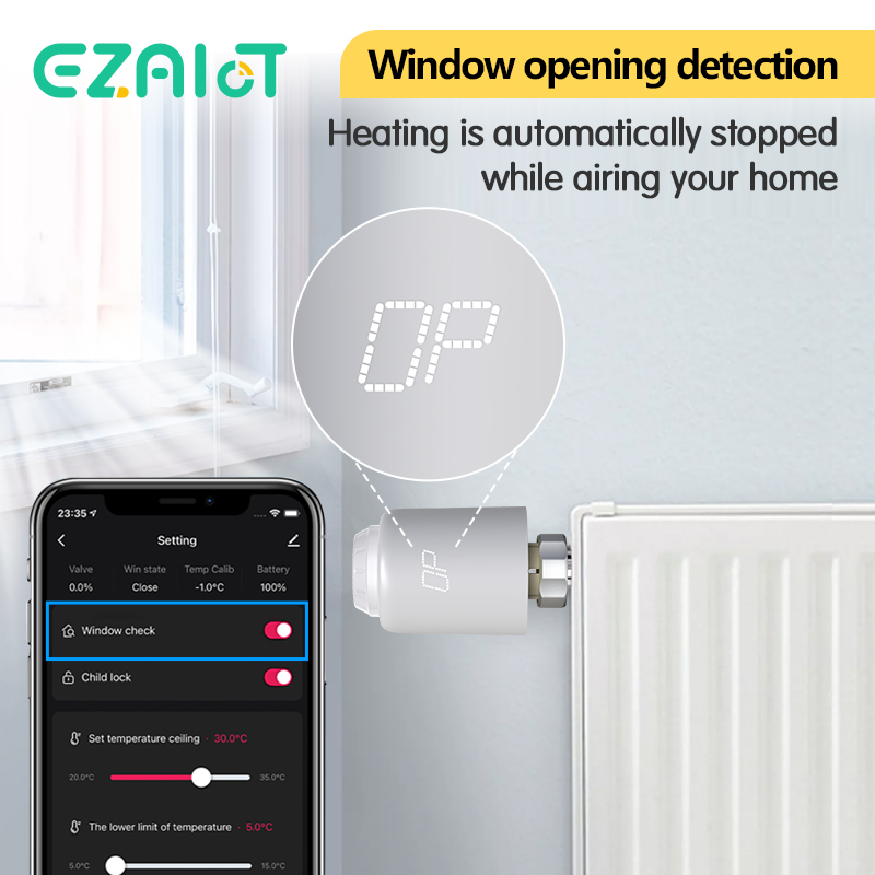 Tuya WiFi スマート ZigBee TRV ラジエーター サーモスタット アクチュエーター バルブ プログラマブル温度コントローラー 音声 Alexa Google ホーム