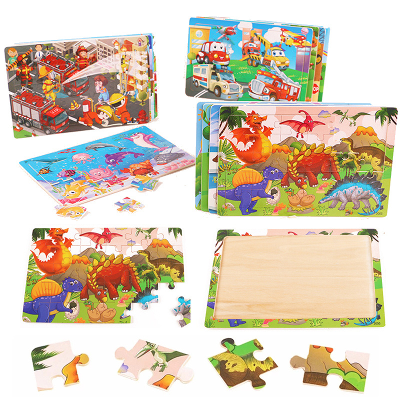 Nền Kinh Tế 30 Miếng Montessori 3D Xếp Hình Hoạt Hình Hình Bằng Gỗ Ghép Bảng Trò Chơi Đồ Chơi Giáo Dục Cho Trẻ Em Quà Tặng