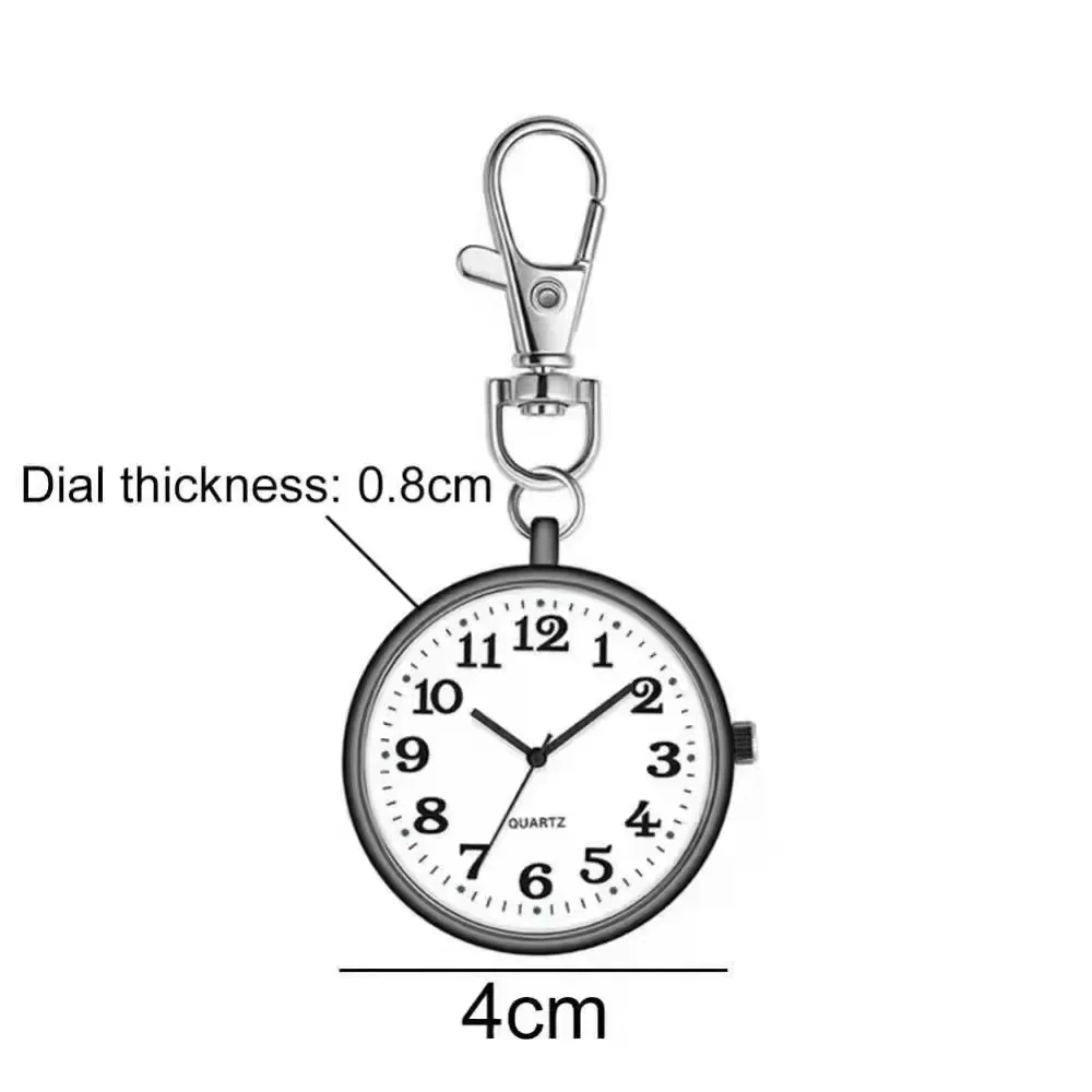 Pocket Watch Keychain Remote Control Clock with Battery Student Doctor Medical Elderly, Exclusively Student Exams Vintage Watch