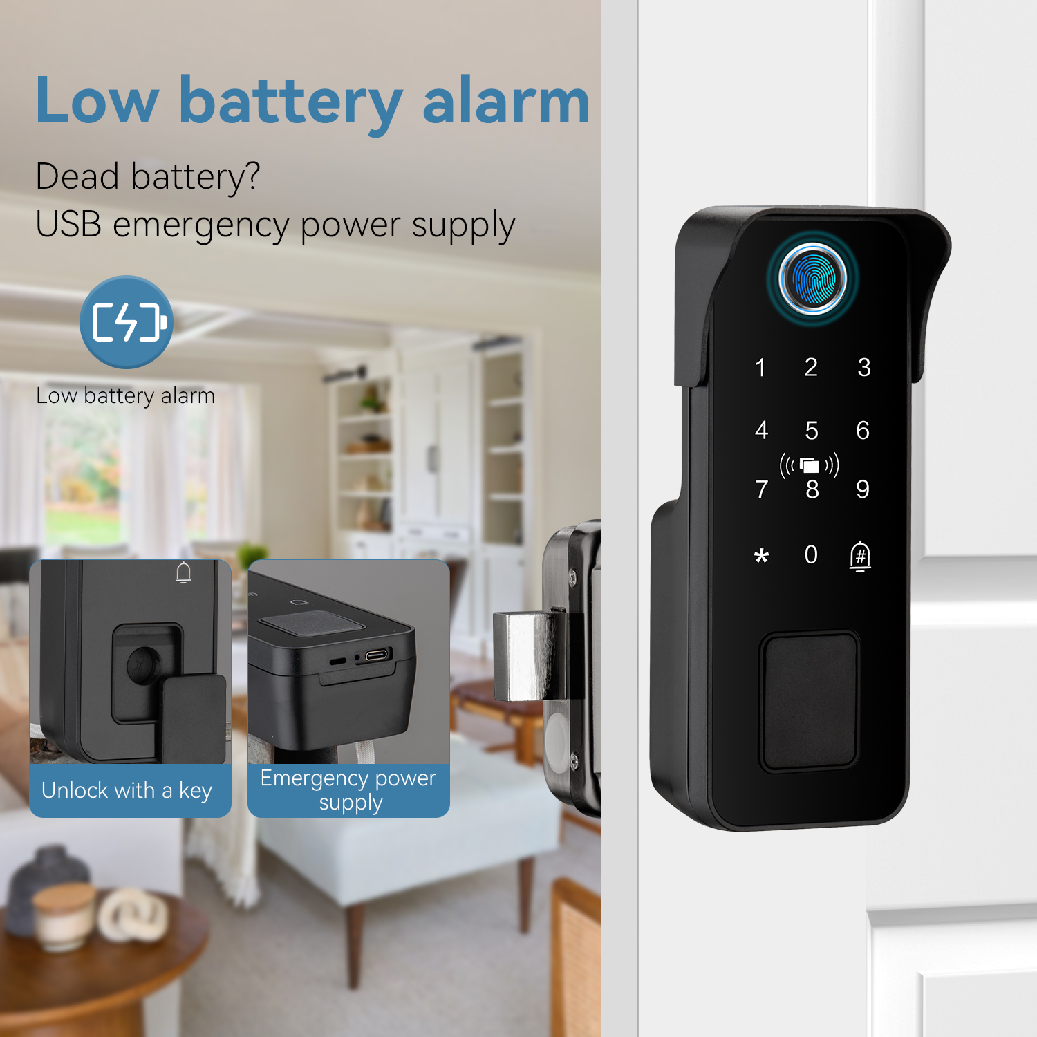 Tuya Khóa Thông Minh Wifi Chống Nước Vân Tay Đôi Viền Khóa Ứng Dụng Thẻ Kỹ Thuật Số Mã Điện Tử Thông Minh Khóa Cửa