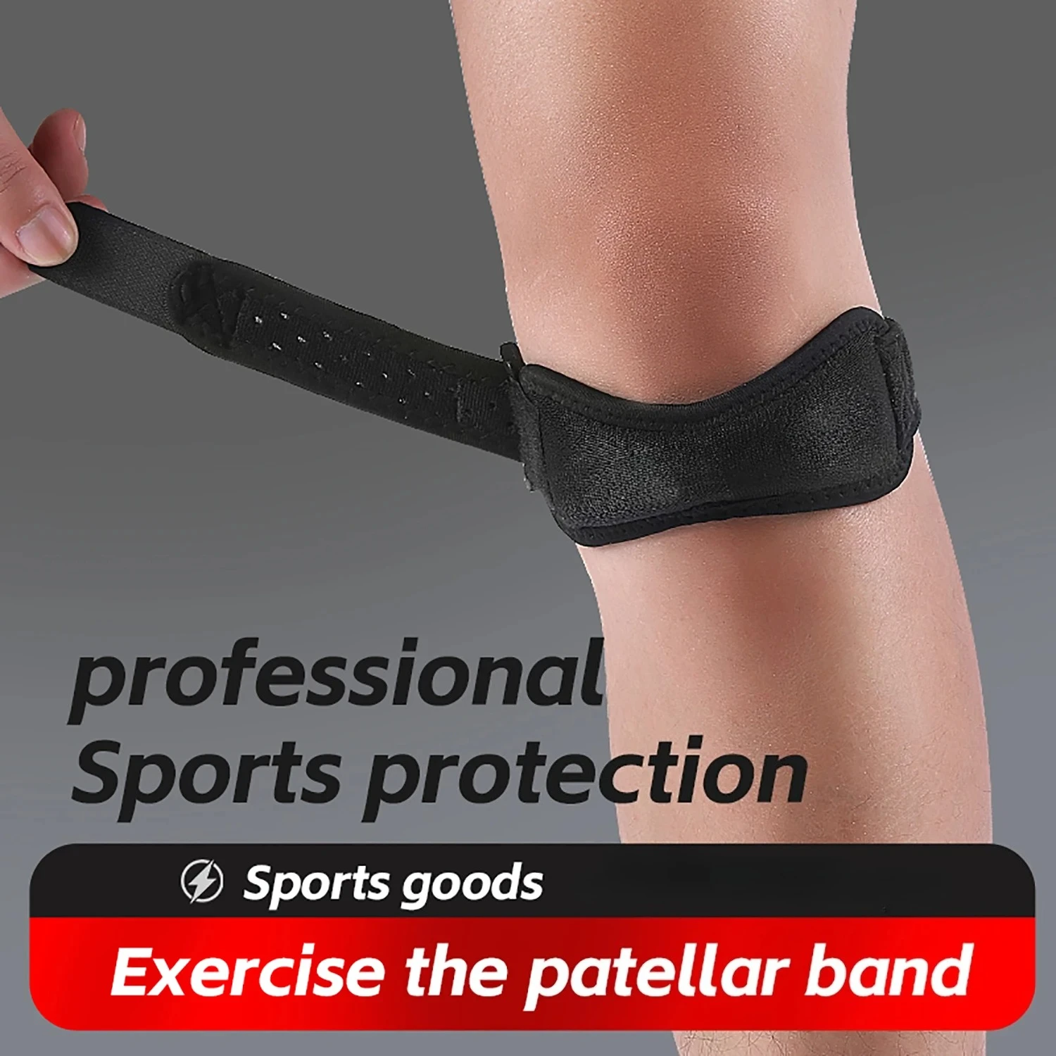 Rodillera rótula ajustable de Gel de sílice, Protector de correa para tendón de rodilla, rodillera para correr, deportes, ciclismo, gimnasio, soporte para rodilla, 1 ud.