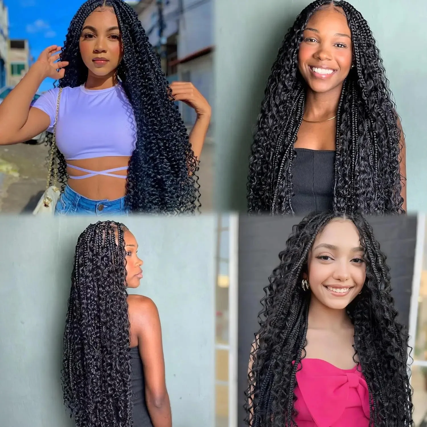 Capelli intrecciati umani Onda profonda Capelli umani sfusi 100g Senza trama Fasci di capelli umani Micro capelli intrecciati umani per trecce Boho