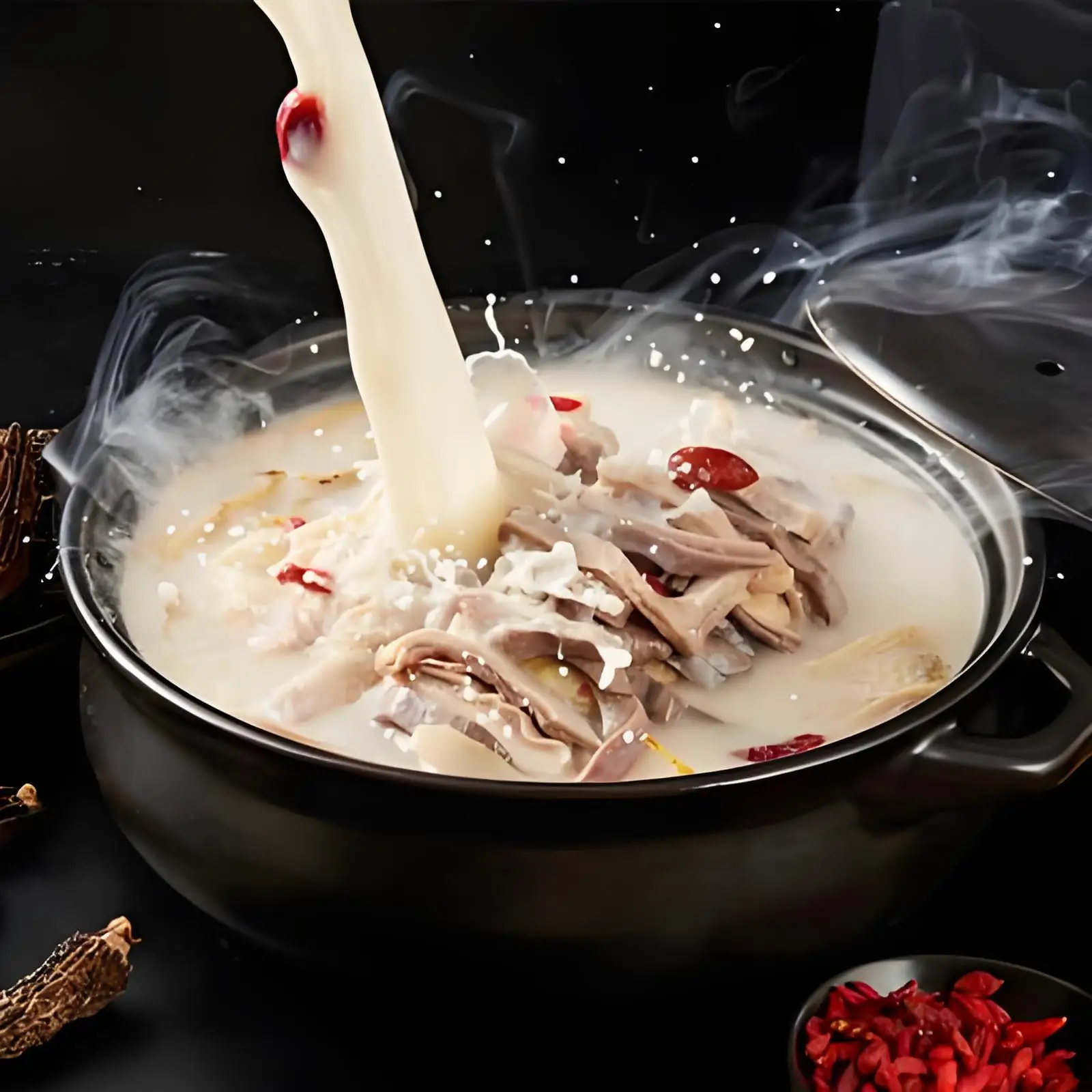 Hongzi, Frozen Pork Tripe and Chicken Soup Pot, Pack of 2, 0.9kg/pot