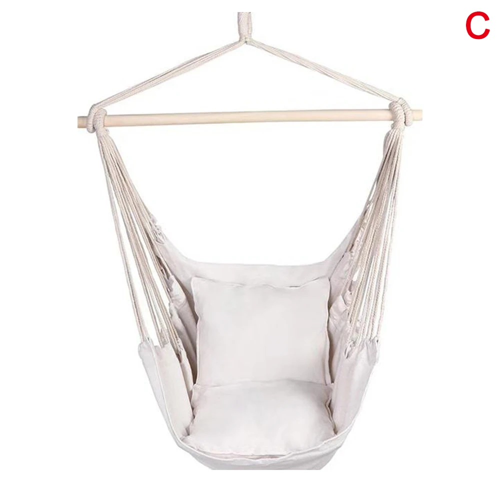 Outdoor Indoor 120KG Home Garden Hanging Chair Camping Rope Bed Bedroom Hammock Chair Hammock Swings Hanging Hammock Swing Seat