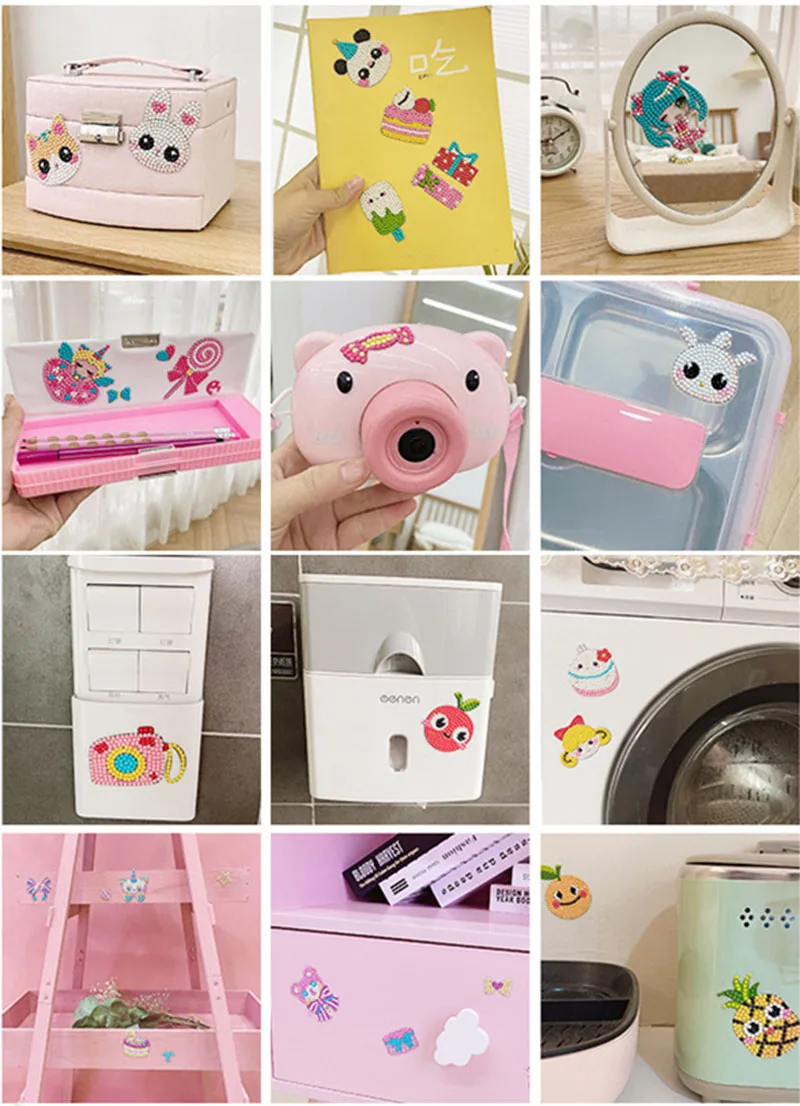 子供のための手作りのダイヤモンド絵画,DIY,漫画のステッカー,装飾,教育玩具,番号による絵画,ギフト