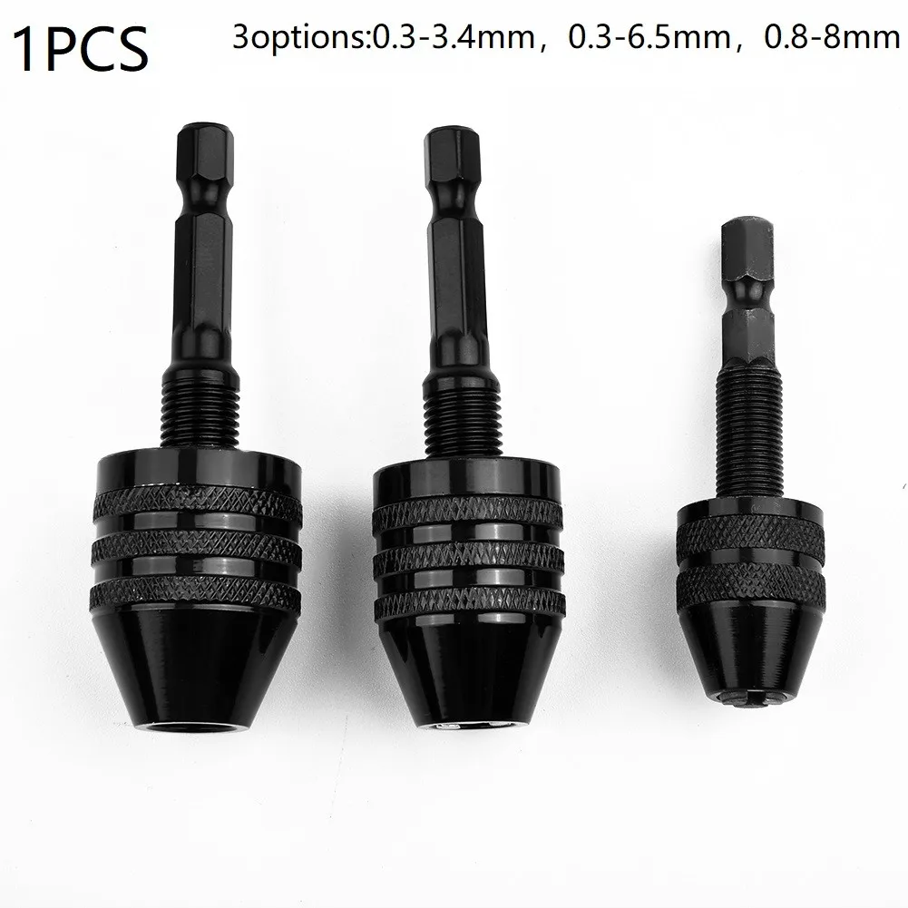 0.3-8mm Mini Mandrino autoserrante Punte da trapano elettriche Pinze Strumenti di fissaggio Convertitore a cambio rapido con codolo esagonale da 1/4 di pollice
