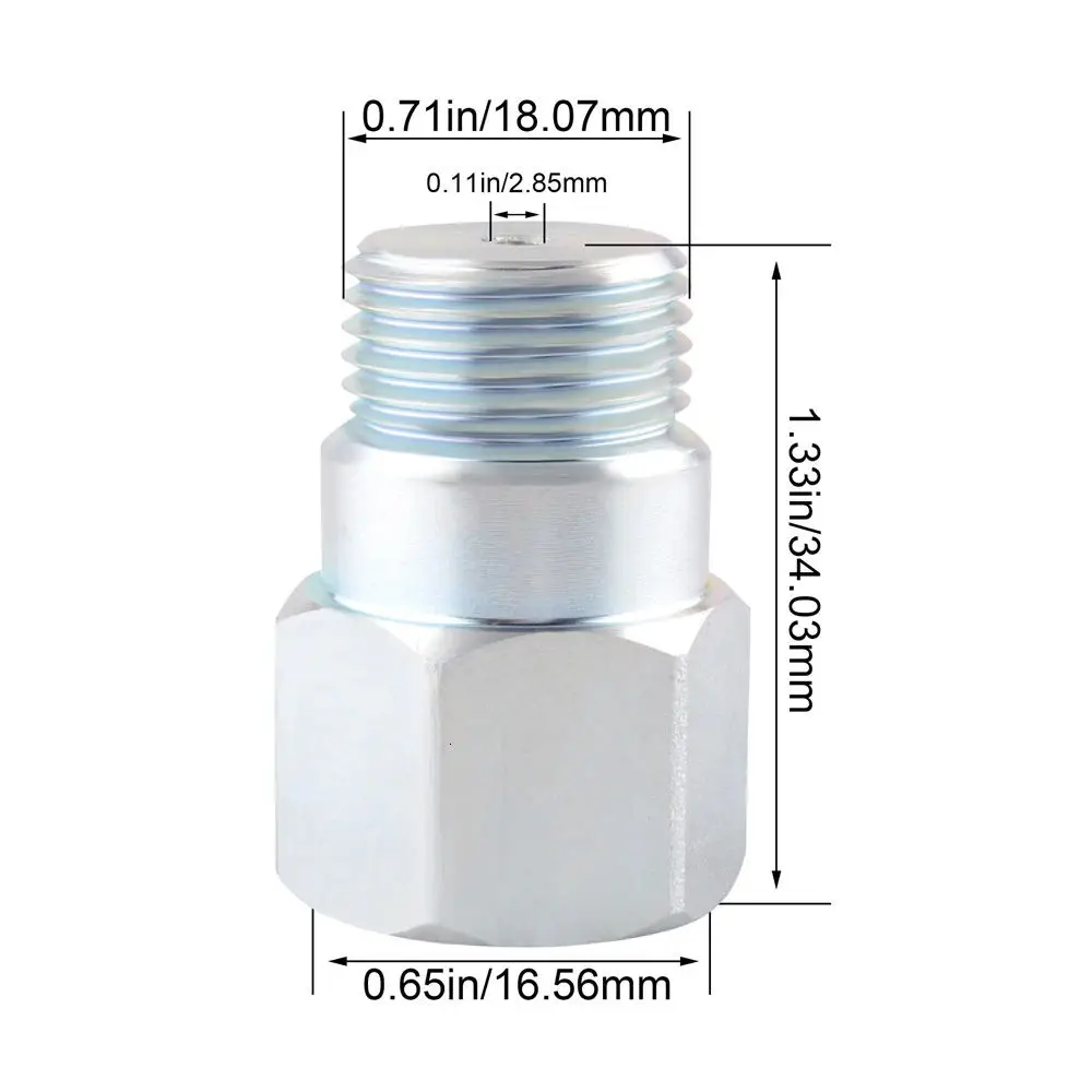 34Mm Korte Stijl Auto Zuurstofsensoren Spacer Uitbreiding Adapter Universal-M18 * 1.5 Rechte Lambda Sensor Stop-Fix Cel