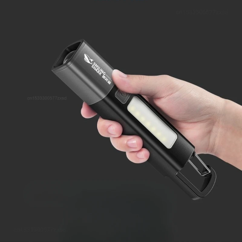 Xiaomi SMILING SHARK-linterna portátil para exteriores, luz fuerte, enfoque Variable con lámpara de iluminación para caminar, pesca y acampada al aire libre