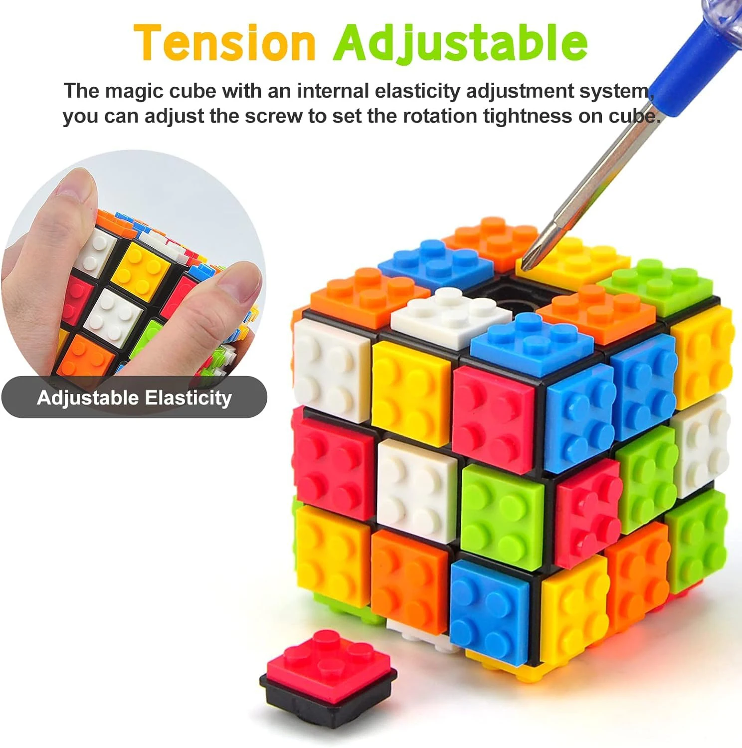 Blocos de construção 3d cubo mágico 3x3x3 diy brinquedo fidget tijolo anti estresse alívio sensorial tdah jogo educativo para crianças adulto