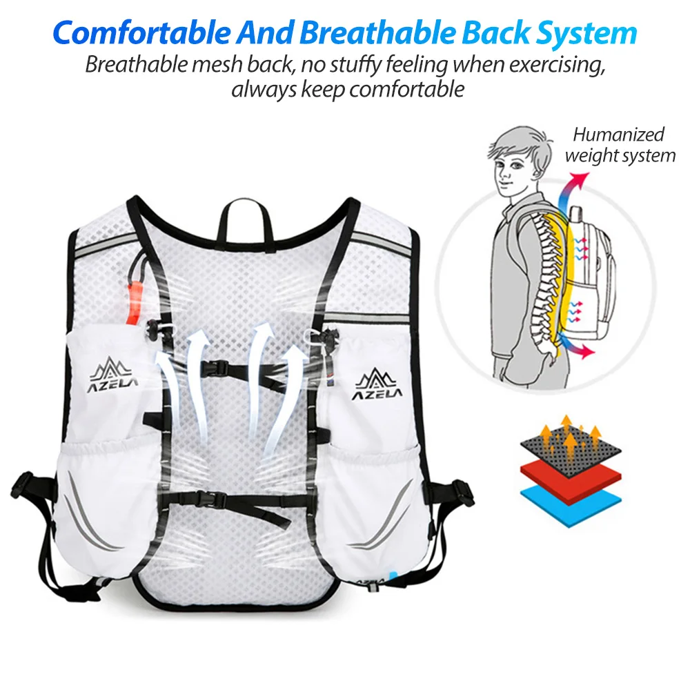 NEWBOLER Atmungsaktive Trinkweste, Trailrunning-Rucksäcke, leicht, Radfahren, Laufen, Joggen, Marathon-Rucksack, Reiten, Klettern