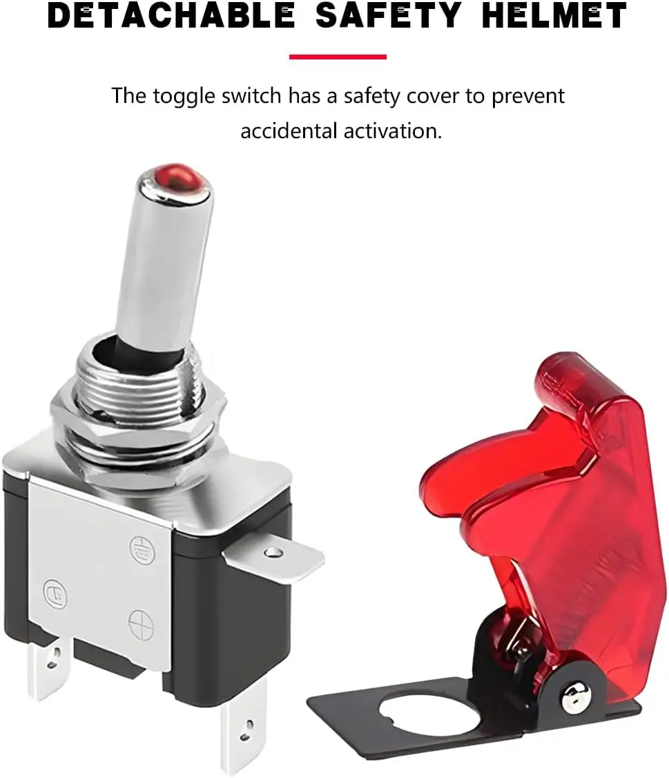 1 st 12 V 20A Tuimelschakelaar LED Schakelaar Auto Auto Cover LED Licht Met Beschermhoes SPST Toggle Tuimelschakelaar Controle Aan/Uit