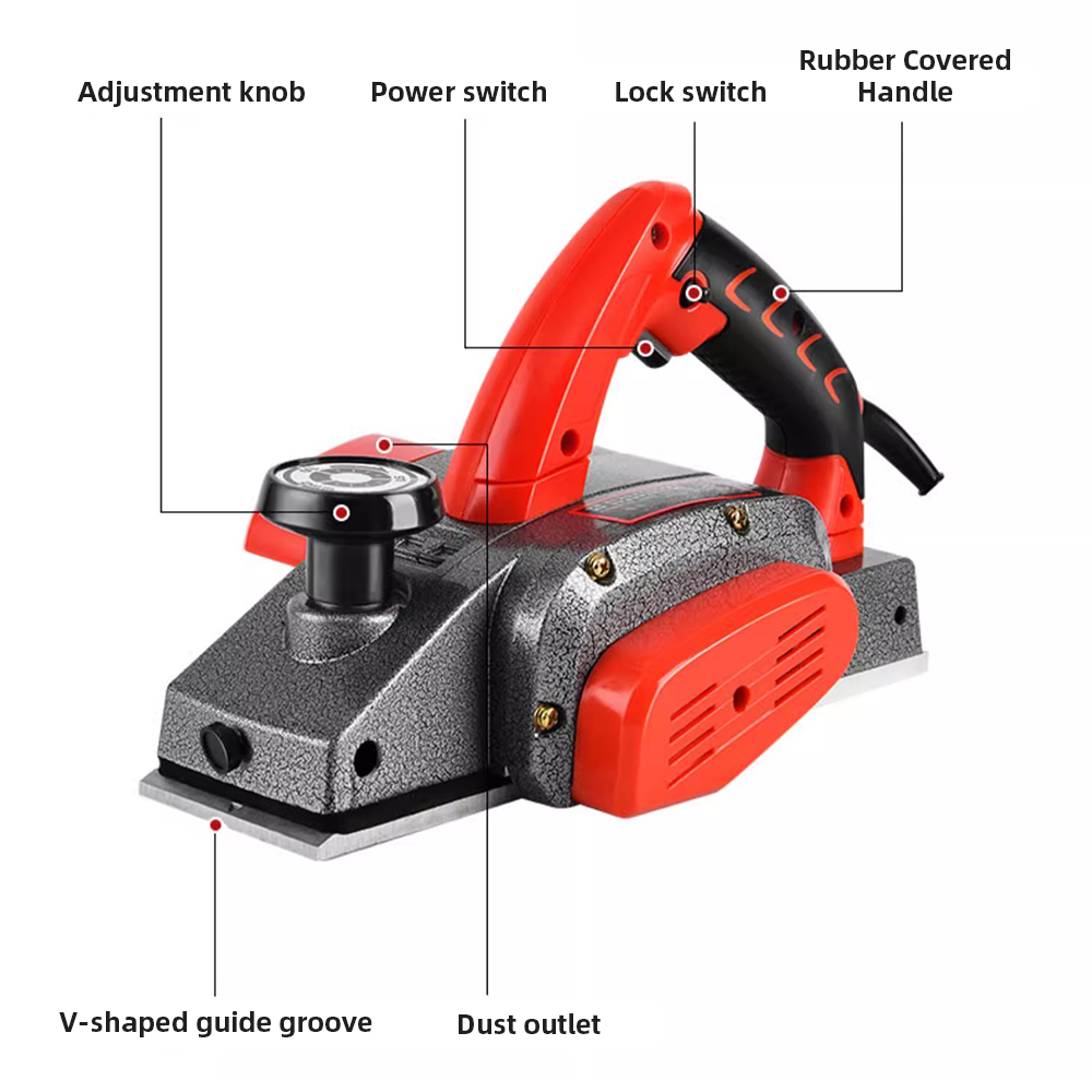 Plaina elétrica multifuncional 220v, plaina elétrica portátil para carpintaria, plaina de mesa para casa