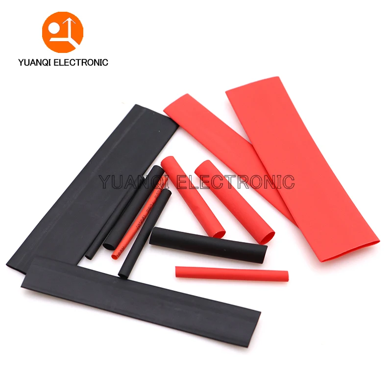 127 Chiếc Nhiệt Ống Dây Thu Nhỏ Bọc Ống Kết Nối Dây Dán Bảo Vệ Cáp Đỏ Đen Chống Nước Co 2:1