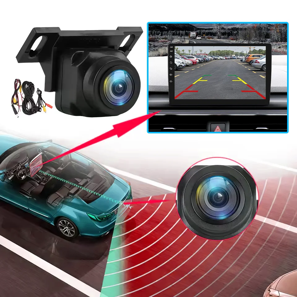 Car Backup Camera Rear View Camera 1080P Clear Anti-Interference 170 Degree Wide Angle Adjustable Vehicle Small Reversing Camera