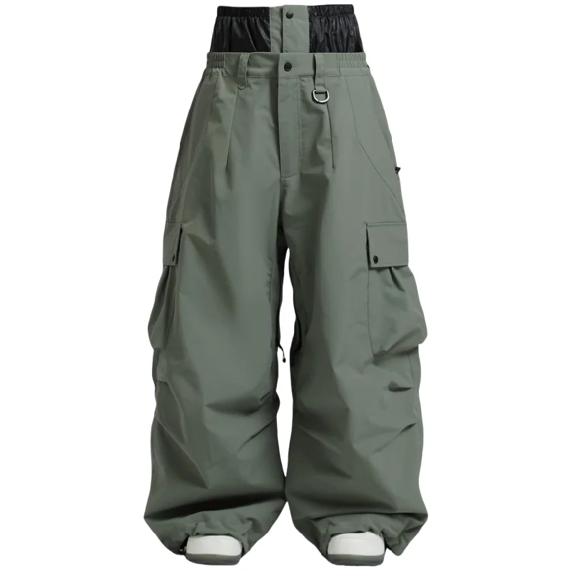 GSOU SNOW Super Baggy Snowboard-Hose für Herren, wasserdicht, winddicht, Sportkleidung, isoliert, lockere Passform, Skihose für kaltes Wetter