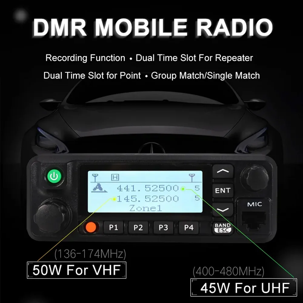 Tyt MD-9600 gps aes256 dmr digital/analog dual band mobilfunk 50/45/25w dmr mobiler transceiver dmr mobile walkie talkie