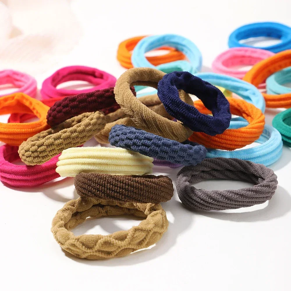 12 Uds. De bandas elásticas básicas simples para el cabello para mujeres y niñas, lazos, coleteros, bandas de goma, diadema de moda, accesorios para el cabello