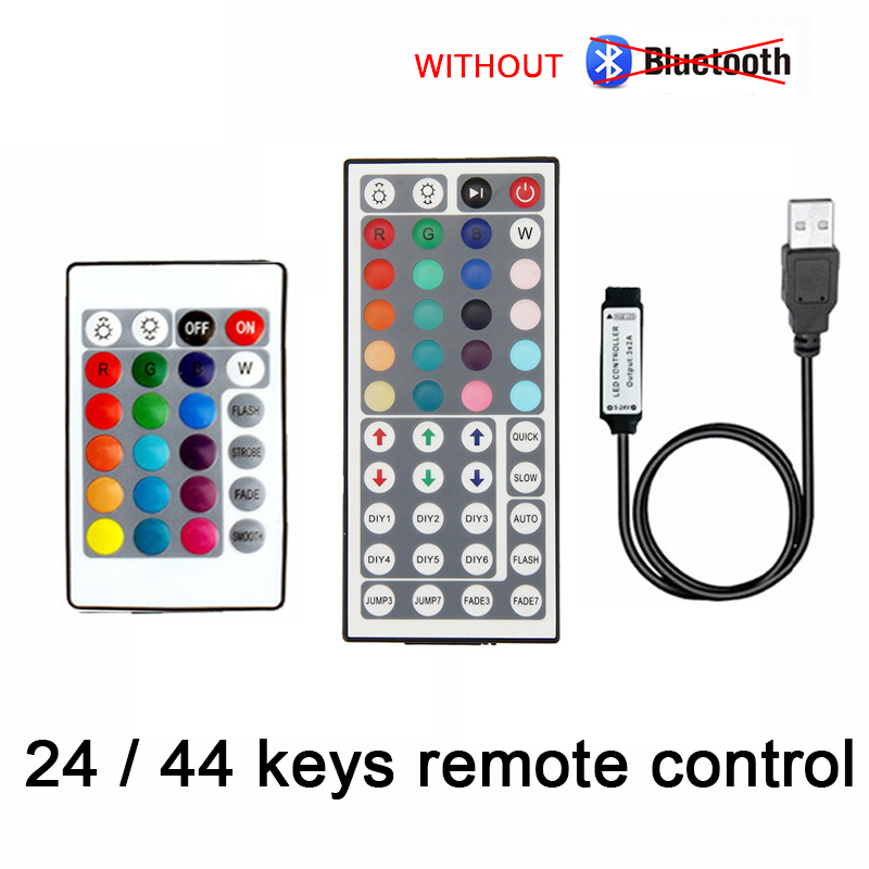 Светодиодная лента 5 В USB Bluetooth 3 24 44 клавиши Контроллер RGB ИК-пульт дистанционного управления Диммер для 5050 2835 RGB Светодиодная лента Подсветка телевизора
