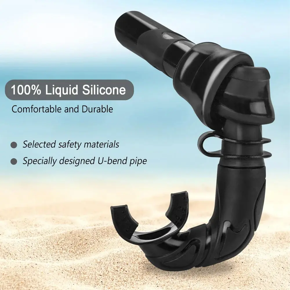 Soft Silicone Diving Snorkel portatile pieghevole Easy-Breath Wet Scuba con custodia per apnea pesca subacquea nuoto