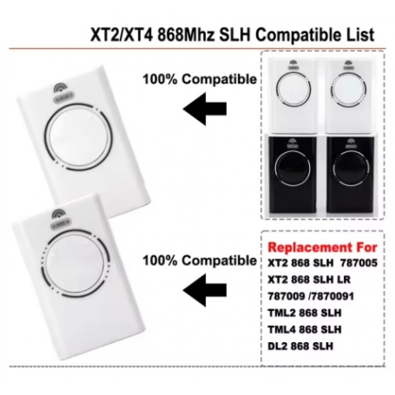 Xt2 Xt4 868 Slh Lr Гаражные ворота, совместимые с частотой 868 МГц Xt2 Xt4 868 Slh, Xt2 Xt4 868 Slh Lr