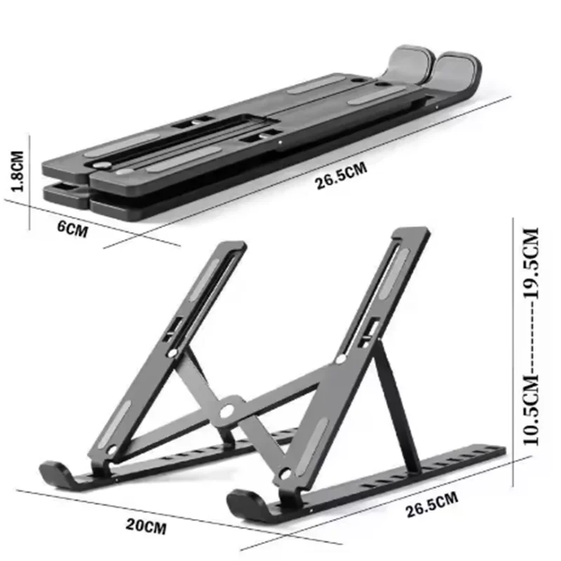 Supporto per laptop portatile Supporto per notebook in alluminio Staffa per computer Supporto per MacBook Air Pro Accessori Base per laptop pieghevole per PC