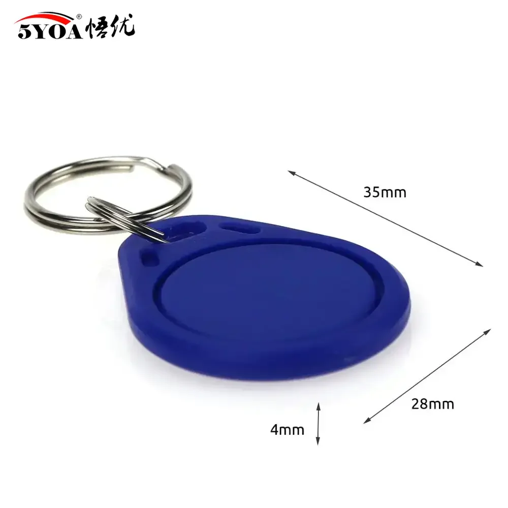 5YOA 10PCS 13.56Mhz RFID UID Token Copy Keykobs Changeable Attendance Management Clone Keychain For Mif 1k S50 Writable Badge