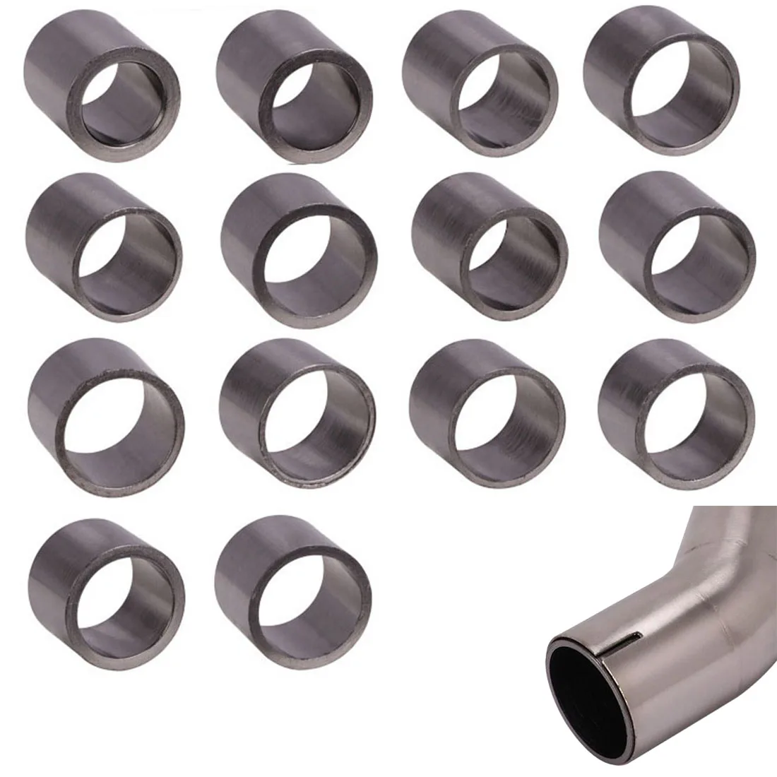 Xe Máy Hút Ống Thoát Khí Than Chì Đệm Cói Vòng 30-55Mm Bên Trong Đường Kính Ống Hãm Thanh Kết Nối Motos Bụi Bẩn Hố Xe Đạp chữ O