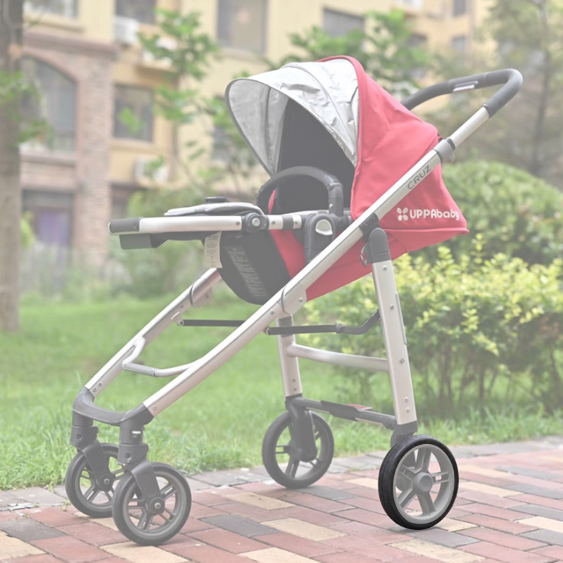 Pneu traseiro para carrinho de bebê uppababy cruz v1, roda traseira pu, capa de pneu sem câmara de ar, invólucro de roda, buggy de bebê, acessórios de substituição