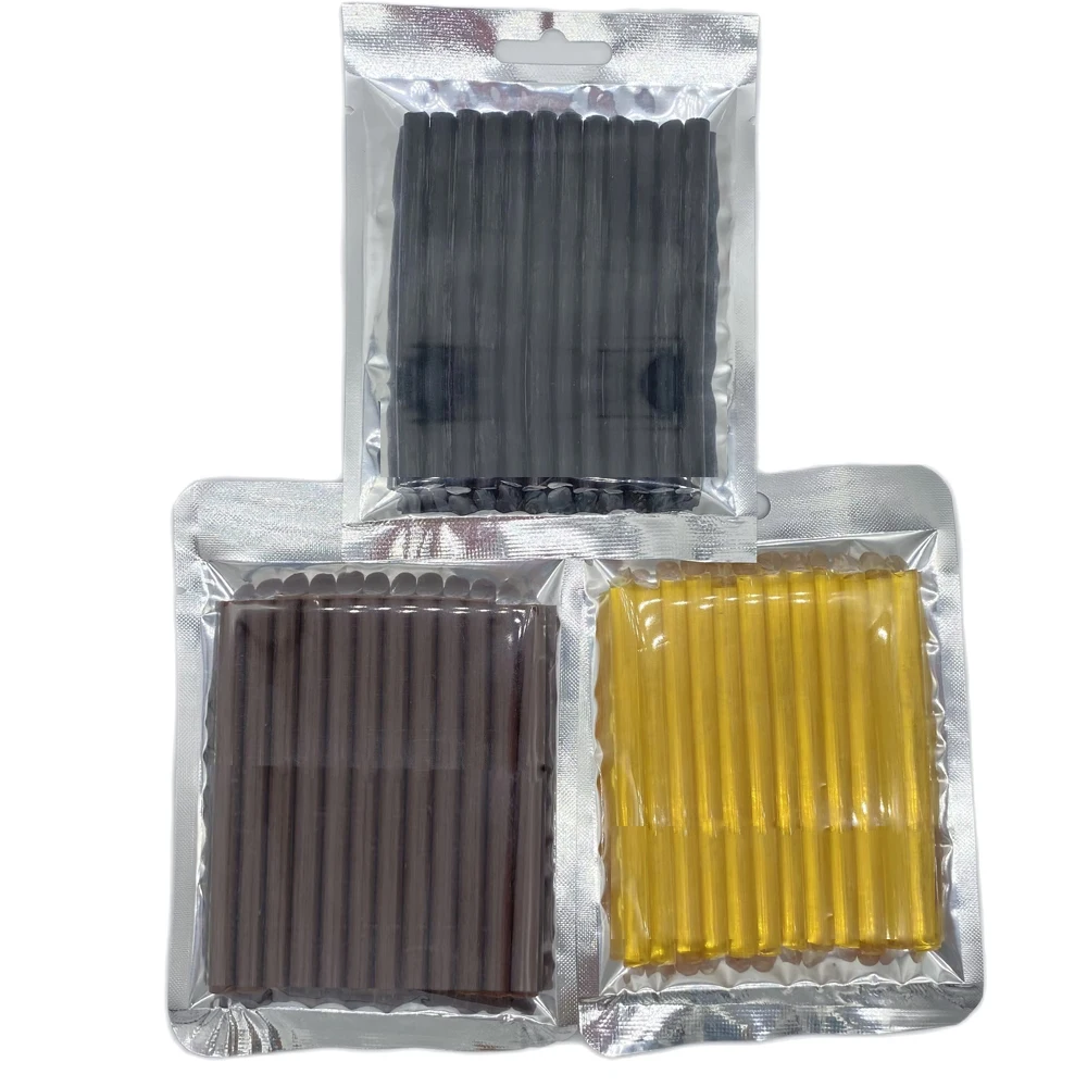 24 varas profissionais das extensões do cabelo dos pces, vara adesiva da cola quente da extensão do cabelo da peruca da arma da ferramenta do estilo do cabelo, ferramenta da peruca