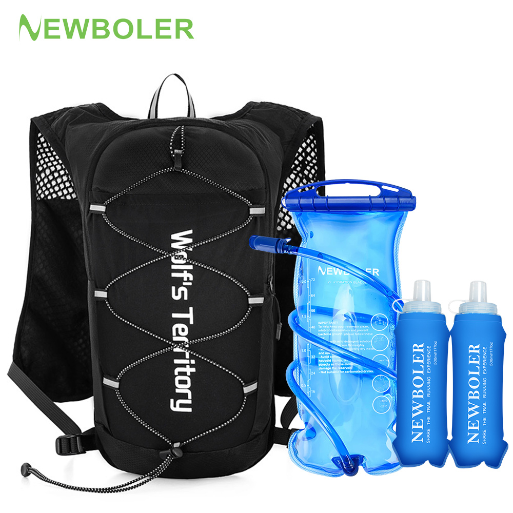 NEWBOLER Lichtgewicht hardlooprugzak Hydratatievest Run Bag Geschikt voor fietsmarathonwandelingen Ultralichte en draagbare tas