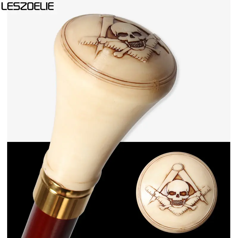 97 ซม.ผู้ชาย Masonic กับ Skull-หัวเรซิ่น Handle Stick เยอรมัน Beech ไม้ที่ถอดออกได้เดิน Sticks ผู้หญิงตกแต่ง Canes