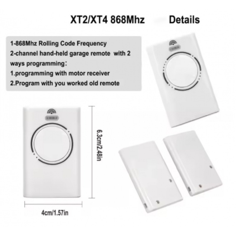 Xt2 Xt4 868 Slh Lr Гаражные ворота, совместимые с частотой 868 МГц Xt2 Xt4 868 Slh, Xt2 Xt4 868 Slh Lr