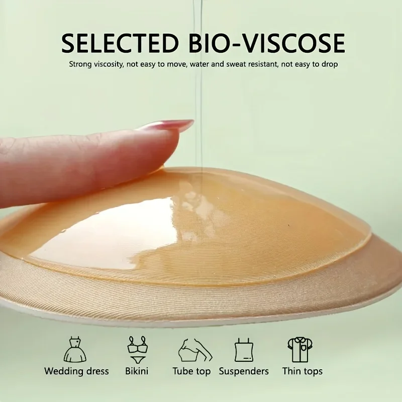 1 paio di inserti per reggiseno in silicone cuscinetti per il seno appiccicosi push-up coppa per reggiseno da donna più spessa copertura per capezzoli patch inserti bikini per costume da bagno