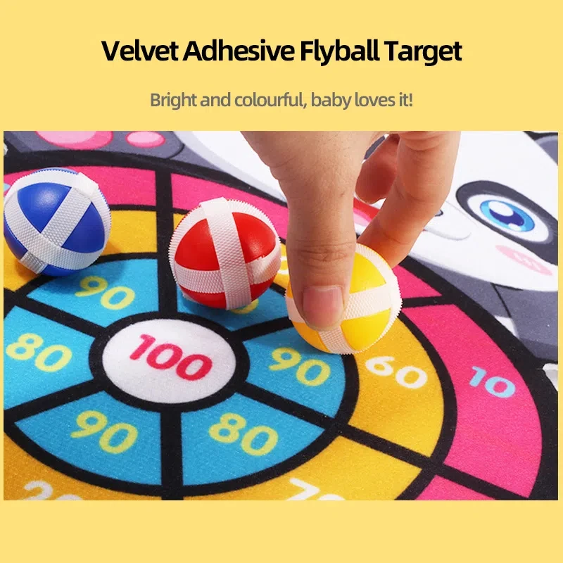 เด็ก Sticky Ball สัตว์ Dartboard ในร่มและกลางแจ้งกีฬาผู้เล่นหลายเกมการ์ตูนสัตว์ Dartboard ของเล่น