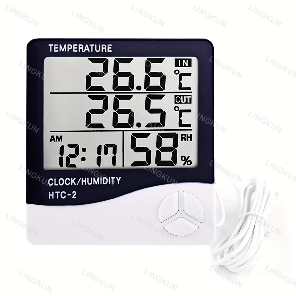 Termómetro Digital LCD, higrómetro para interiores, medidor electrónico de temperatura y humedad, Sensor, estación meteorológica para el hogar