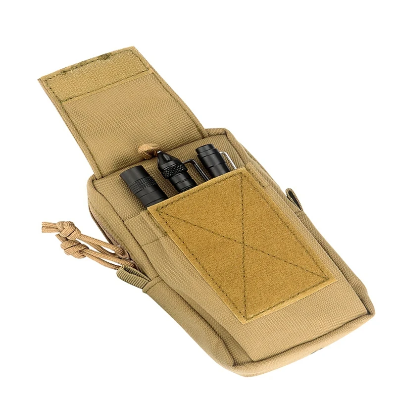 Borse per articoli vari con tracolla per zaino Confezione di accessori Chiave Torcia elettrica Custodia per telefono Molle Borsa per attrezzi EDC da campeggio all'aperto