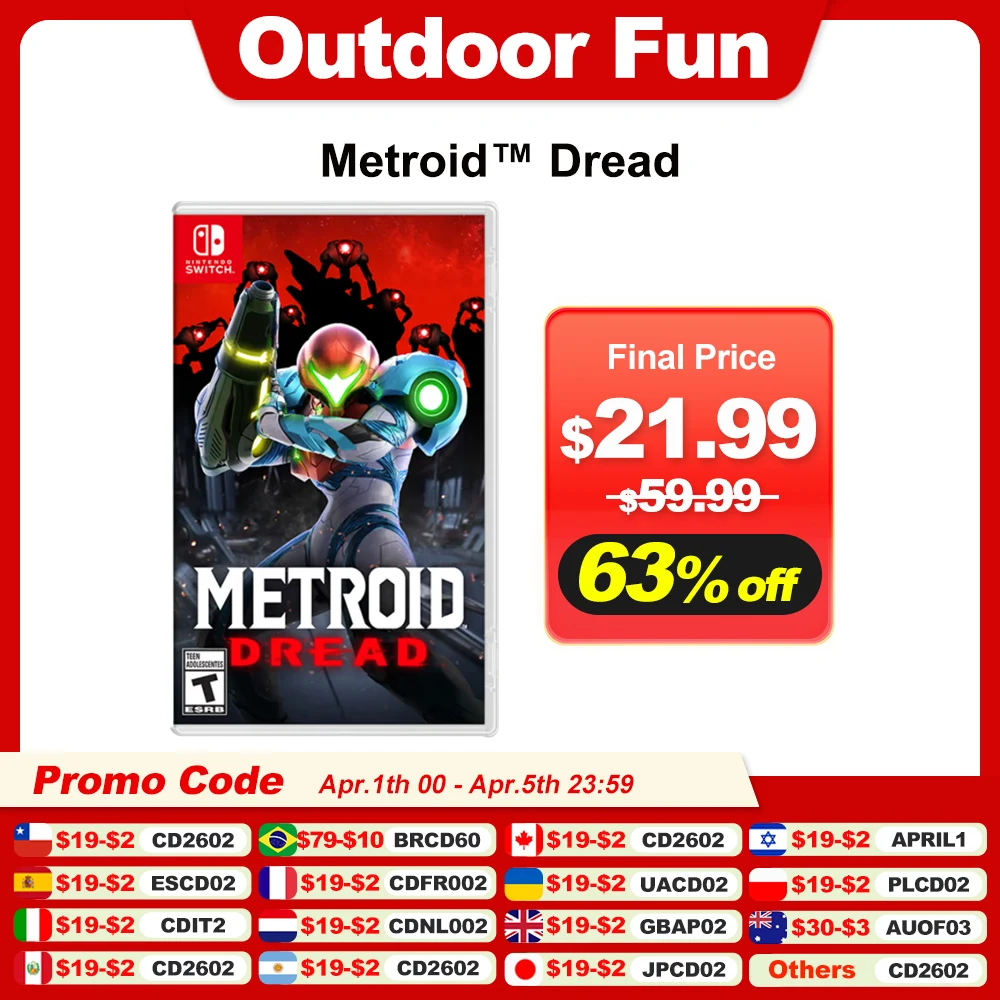 Metroid Dread ofertas de juegos física para Nintendo Switch, 100% Original, género de aventura para consola de juegos