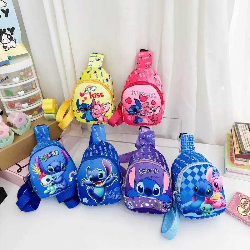 Nowe torby dziecięce z motywem Stitch, modne, codzienne torby na ramię, nowa kolekcja, portmonetka na monety, torba na klatkę piersiową dla chłopca, prezent na święta, sprzedaż hurtowa